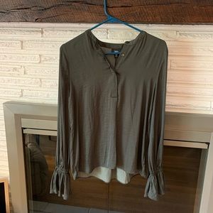 Mossimo Army Green Satin Bell sleeve Top 🌲
